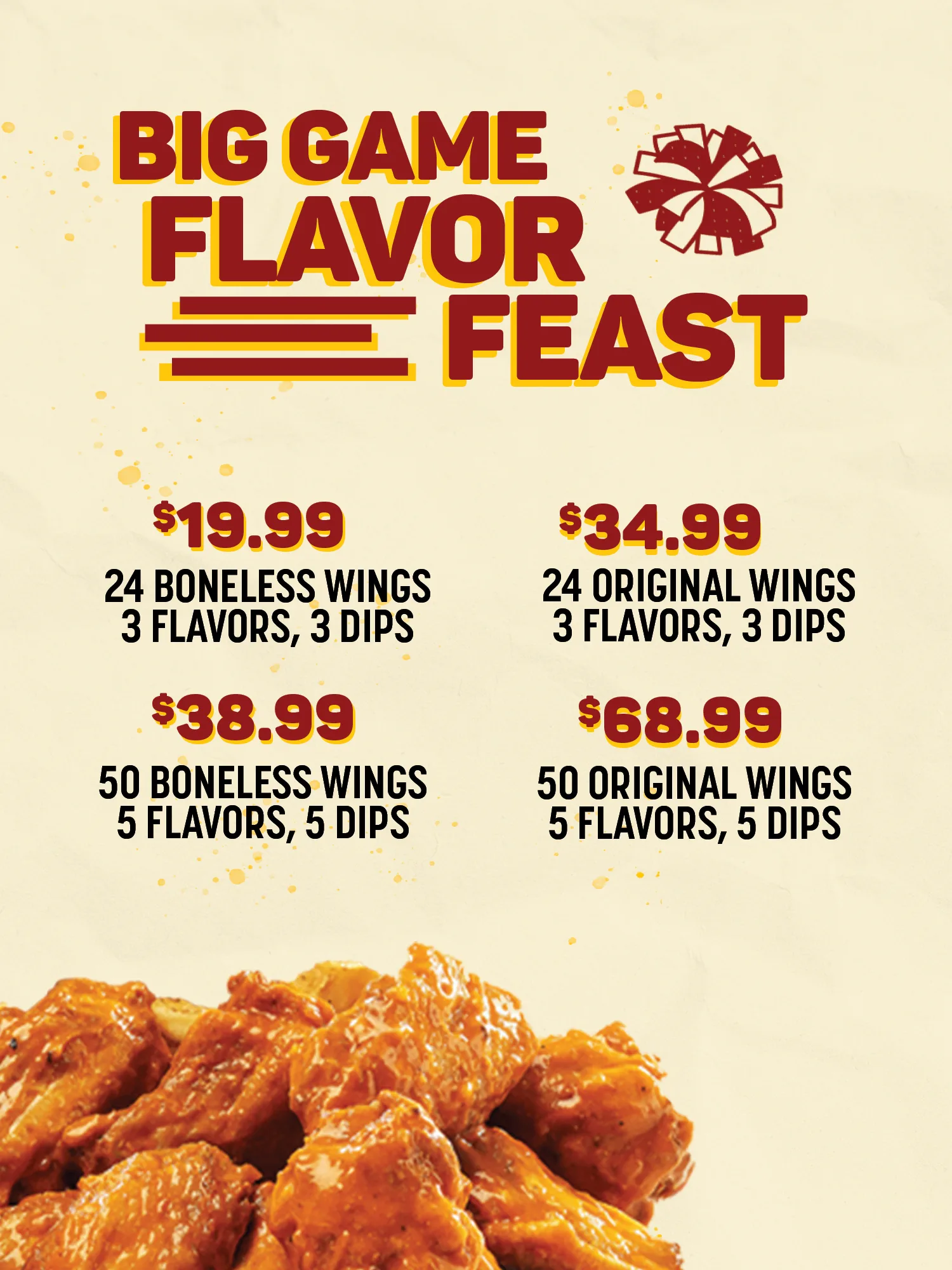 Big Game Flavor Feast - Get Boneless and Original Bundles Today